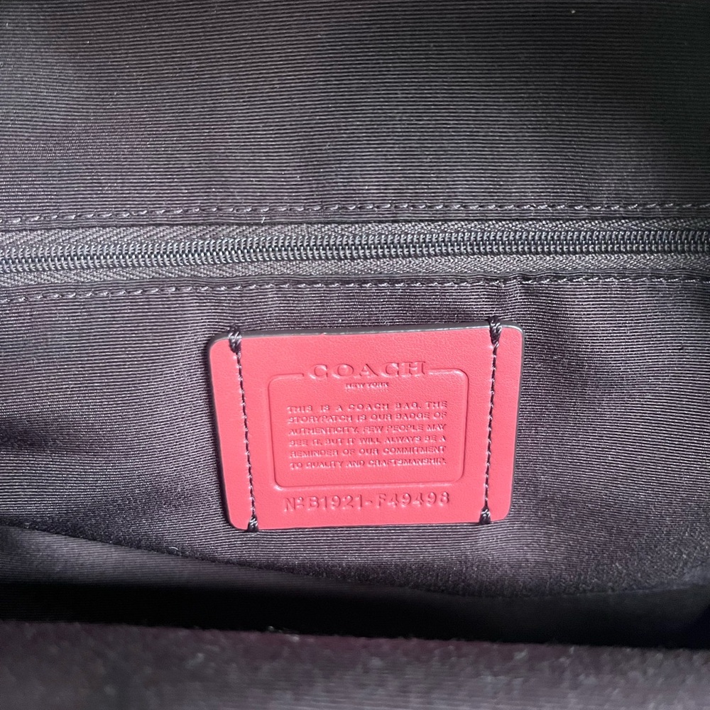 Coach Red Embossed Backpack - Picture 3 of 3